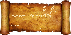Portner Józsiás névjegykártya